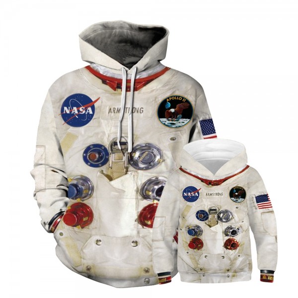 NASA Astronaut Hoodie Sweatshirt For Men Women Kids Family Matching Adult Children