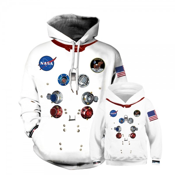 NASA Spaceship Hoodie Sweatshirt For Men Women Kids Family Matching Adult Children