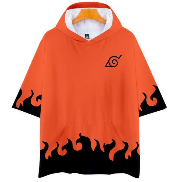 Naruto Hooded T-shirt - Minato Namikaze Hokage Orange 3D Hooded Sweatshirt Cosplay Costume