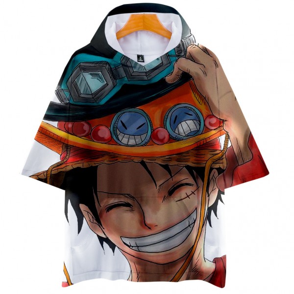 One Piece Hooded T-shirt - Portgas D Ace 3D Hoodie Sweatshirt Cosplay Costume