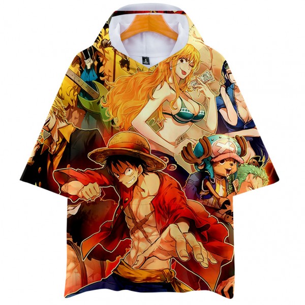 One Piece Hooded T-shirt - Straw Hats Characters Awesome 3D Hoodie Sweatshirt