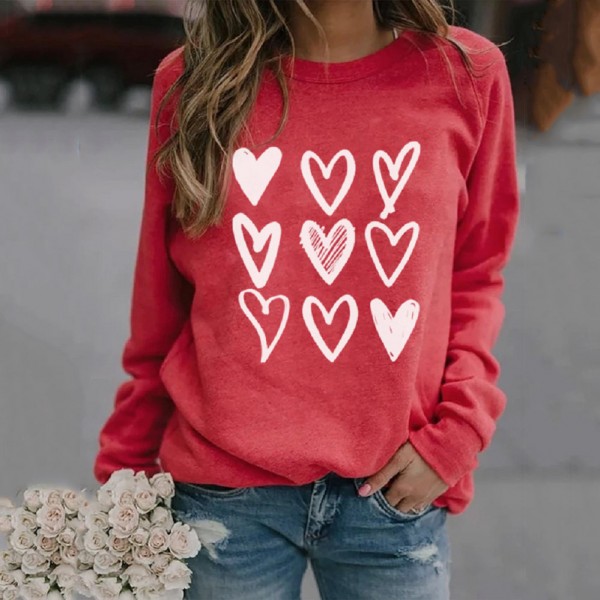 Ladies Heart Doodles Love Sweatshirt