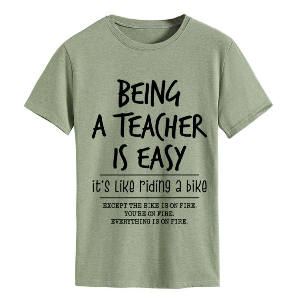 CUTE Shirt Being A Teacher Is Easy Like Riding A Bike Funny Teacher Tee Shirt