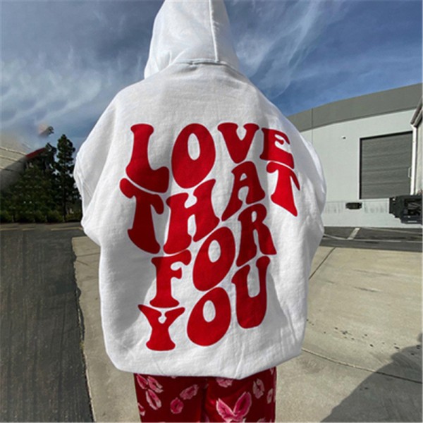 Ladies Sweatshirt Love That For You Print Hoodie