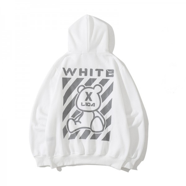 Oversized Streetwear Off White Lida Bear Hoodies