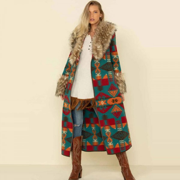 Inspired By Beth Duttons Tasha Polizzi Womens Park City Blanket Coat