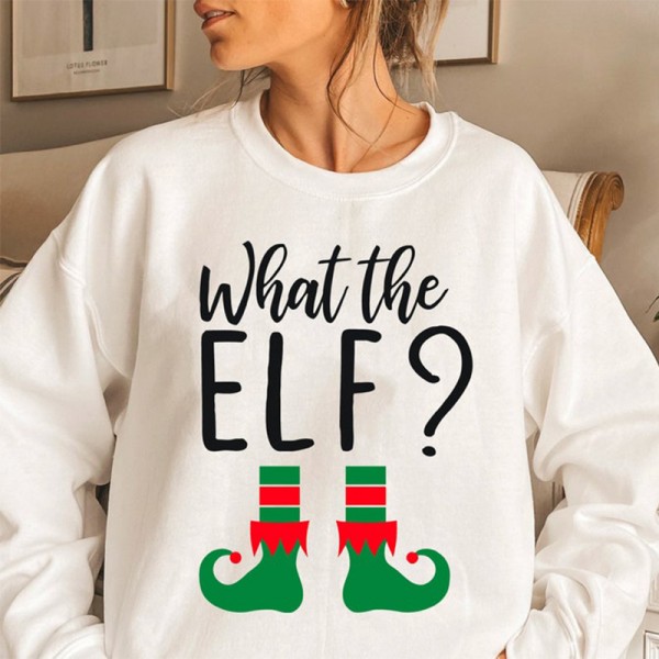 Womens What The Elf Crewneck Sweatshirt