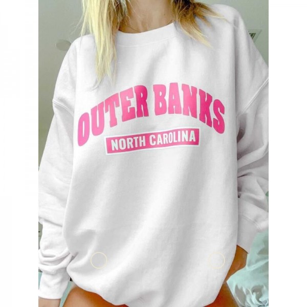 Womens Outer Banks North Carolina Printed Sweatshirt