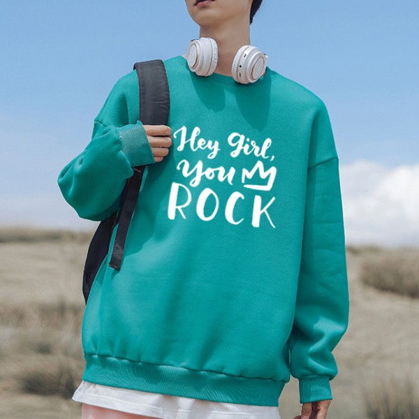 Men's Hey Girl You Rock Crown Graphic Sweatshirt