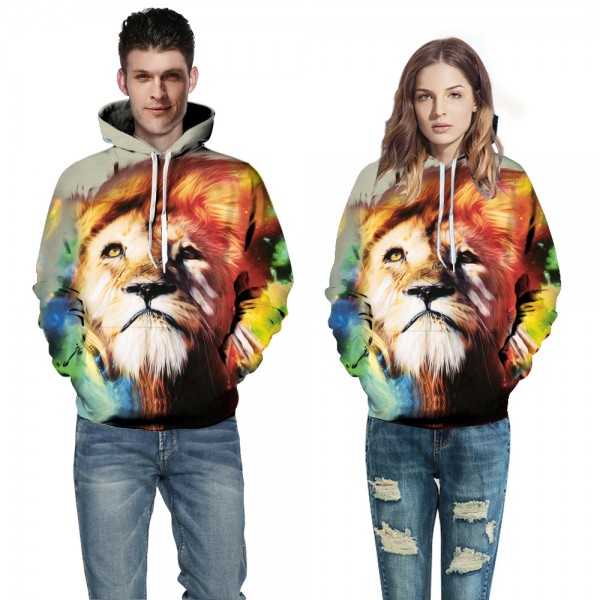 3D Printed Colofrul Lion Hoodies Sweatshirt Pullover