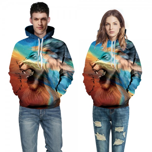 Galaxy Lion 3D Hoodies Sweatshirt Pullover