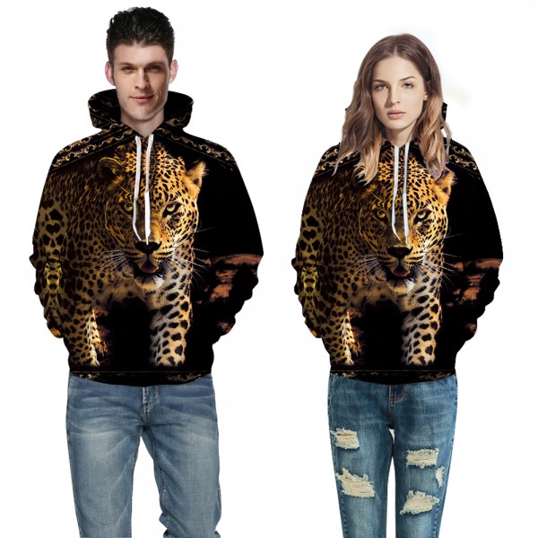Classic Leopard 3D Hoodie Pullover Sweatshirt