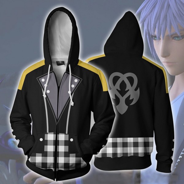 Kingdom Hearts Riku Keyblade 3D Zip Up Hoodie Jacket Coat