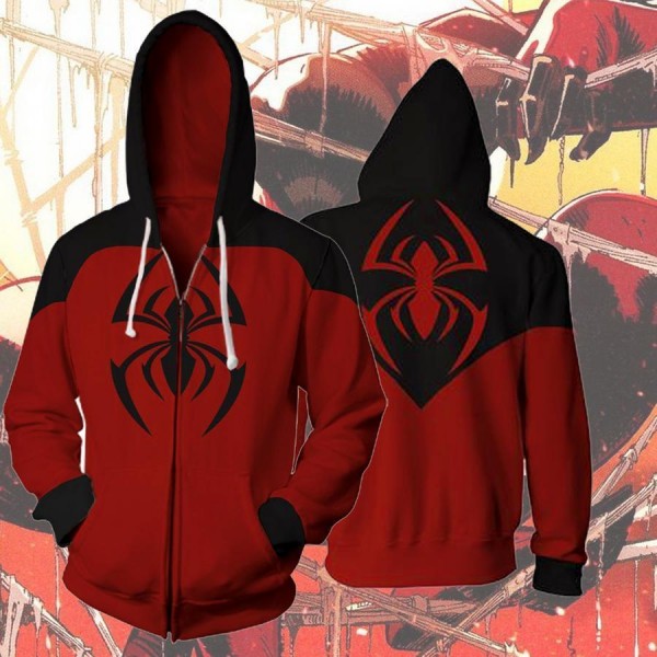 Spiderman Hoodie - Scarlet Spider Kaine Parker 3D Zip Up Hoodies Jacket Coat