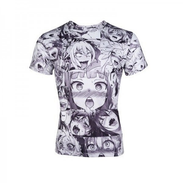 Ahegao T-shirt Classic Face 3D T Shirts Cosplay Costume