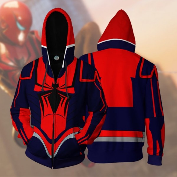 Spiderman Hoodie - Spider-Armor MK III PS4 Jacket 3D Zip Up Hoodies Cosplay Costume
