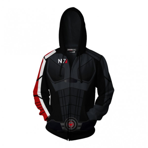 Mass Effect Hoodies - N7 Armor Zip Up Hoodie Jacket Cosplay