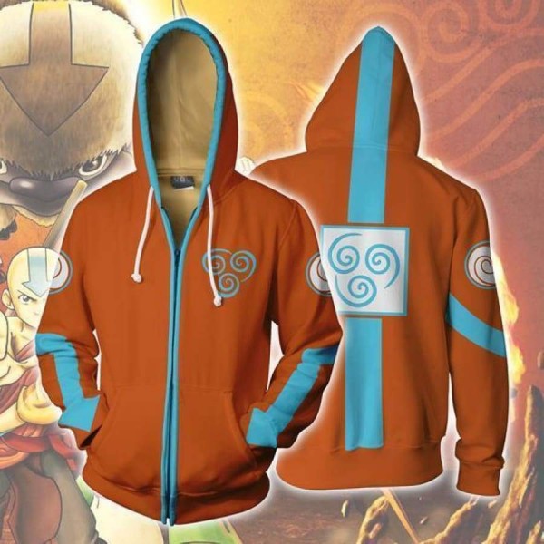 Avatar The Last Airbender Hoodies - The Last Airbender 3D Zip Up Hoodie Jacket Cosplay