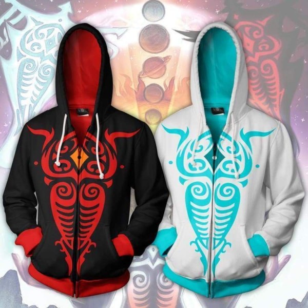 The Legend of Korra Hoodies - Vaatu and Raava Zip Up Hoodie Jacket Cosplay