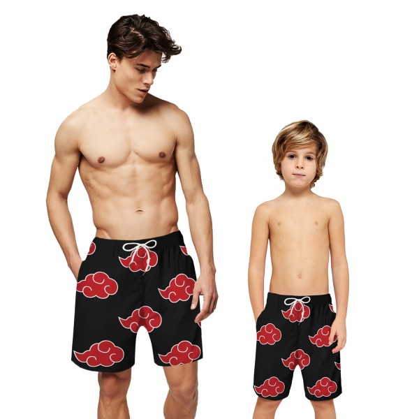 Naruto Akatsuki Swim Trunks Shorts 3D Beach Shorts For Men Boys