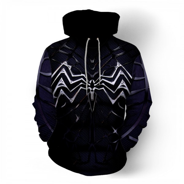 Black Spiderman Cosplay Men's 3D Hoodie Sweatshirt